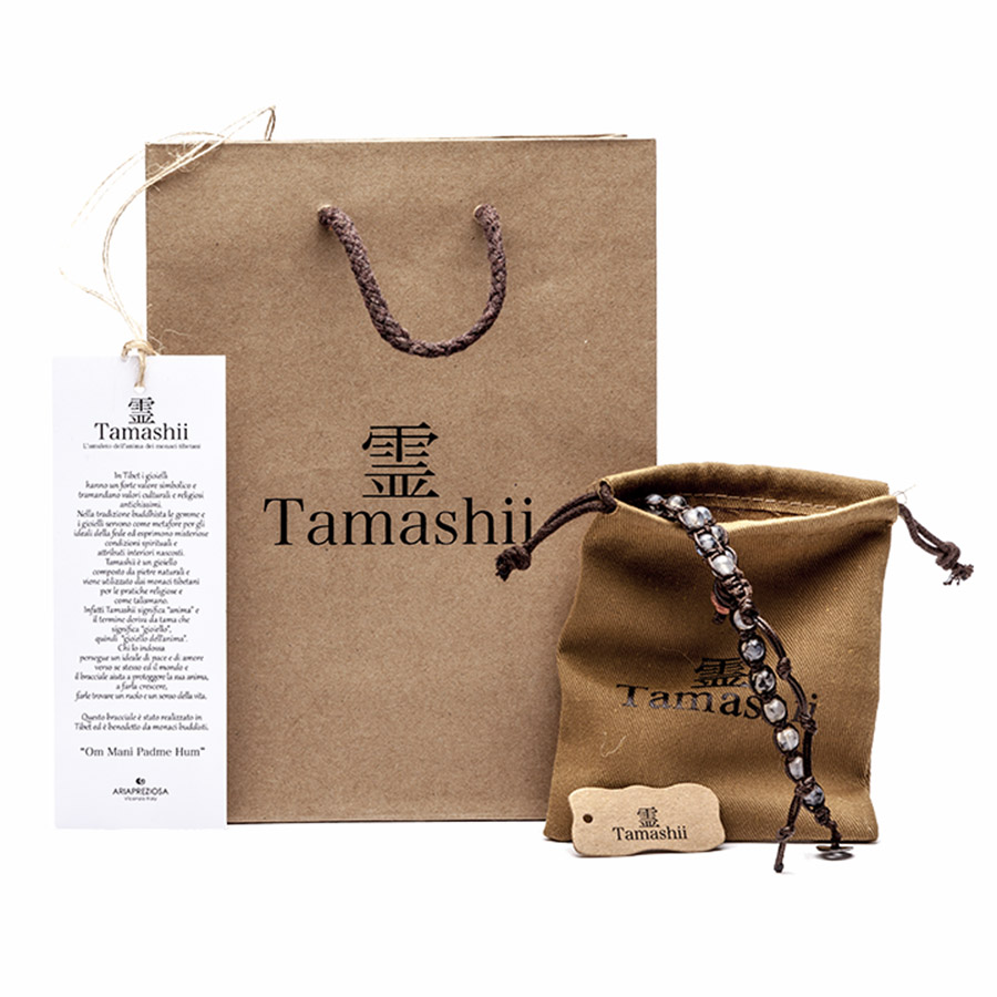 Tamashii Tibetan Bracelet Original Prayer Wheel Collection with Brown Tiger's Eye