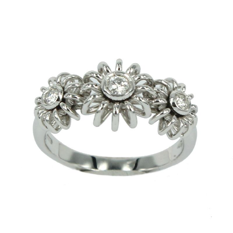 Anello Argento Sterling Fascia Fiore Vero Solido Timbrato 925 Fatto A Mano - Foto 5