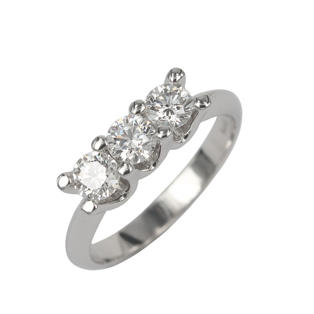 White Gold Woman Trilogy Model Charlotte Ring with Brilliant Diamonds 0.75 Carat