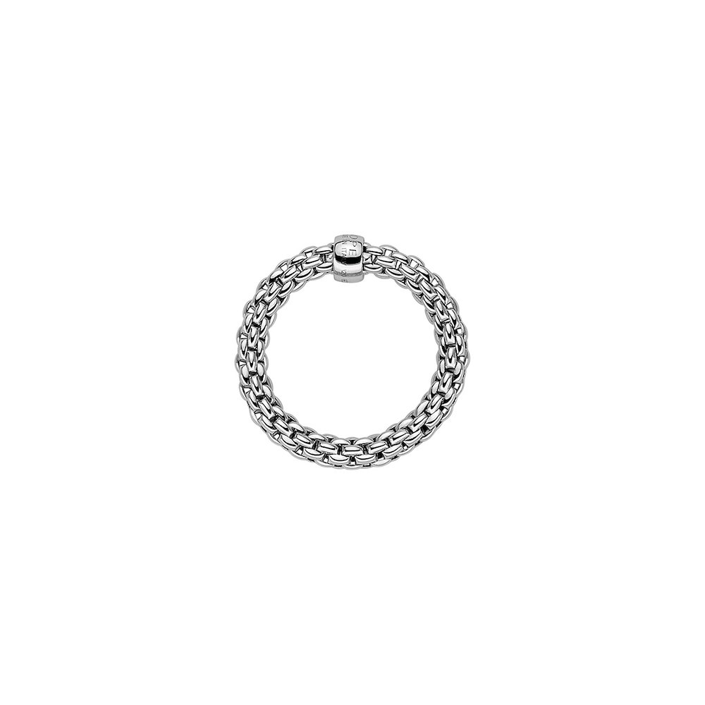 Fope Flex It Essentials Collection Ring in White Gold Large Size