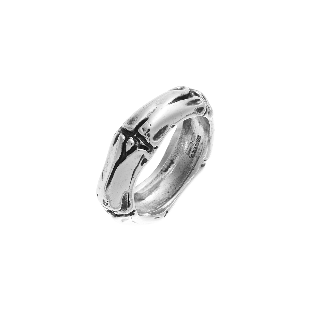 Giovanni Raspini Bamboo Band Ring in 925 Sterling Silver
