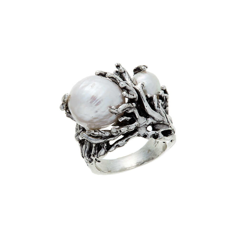 Giovanni Raspini South Seas Large Ring with Natural Pearls