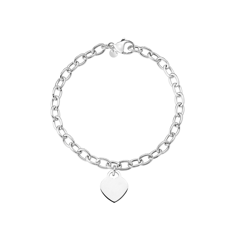 Amen Bracelet with Rolò Chain and Heart