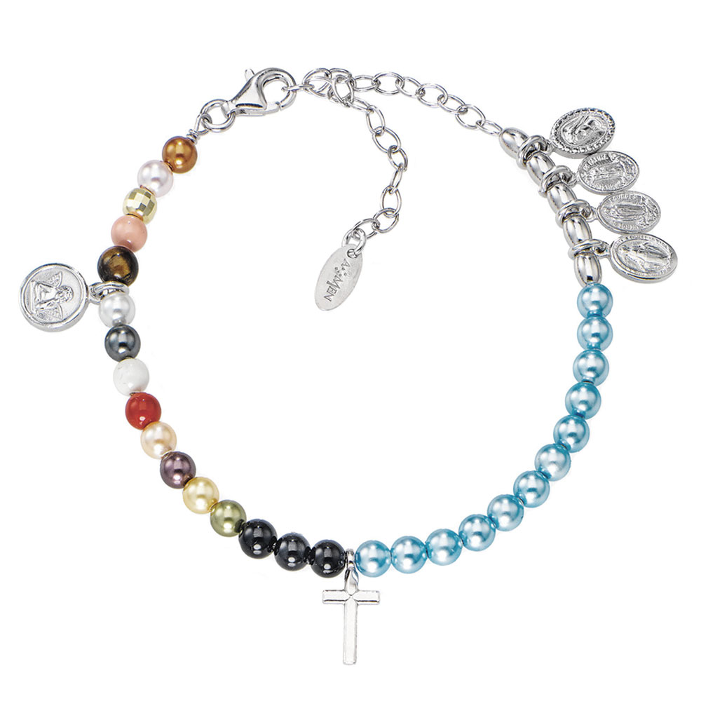 Amen Vita Maria Bracelet Life of Mary in 925 Silver Length Cm. 20