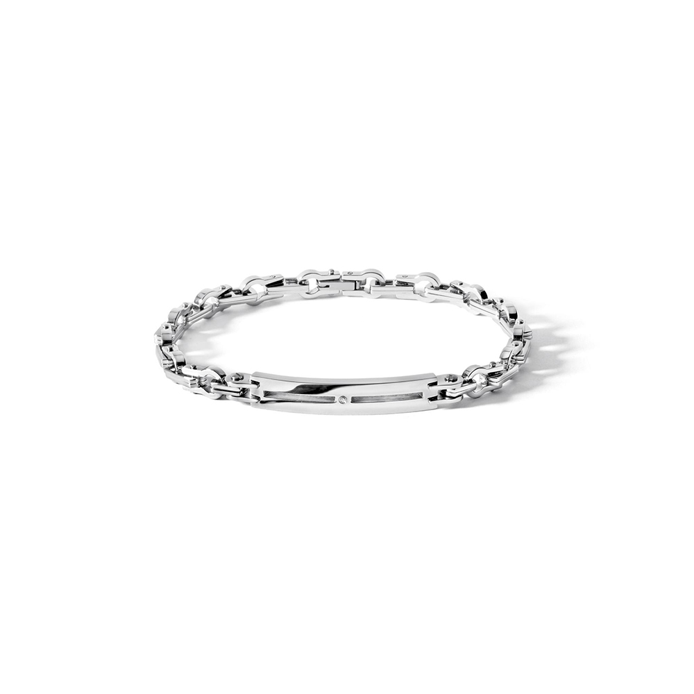 Comete Gioielli Bracelet in Steel with Diamond