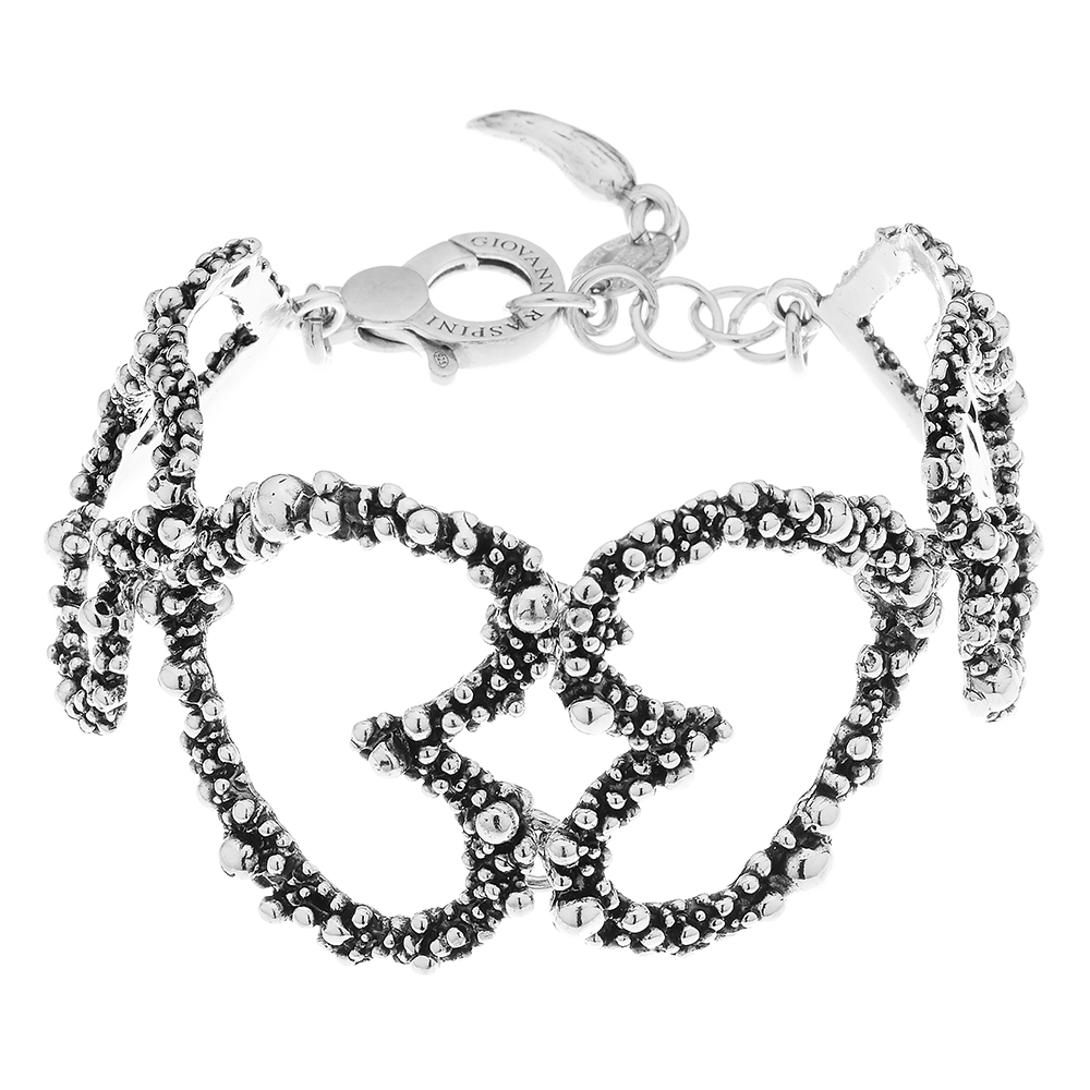 925 Sterling Silver Hearts Bracelet Giovanni Raspini New Perlage Collection