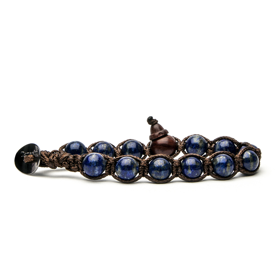 Bracciale Tibetano Tamashii In Lapislazzuli BHS900-43 - Gioiello Dell'Anima Benedetto