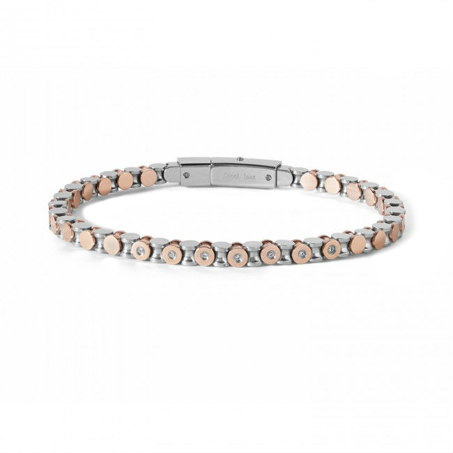 Comete Men's Bracelet Cronos PVD Pink With Diamonds