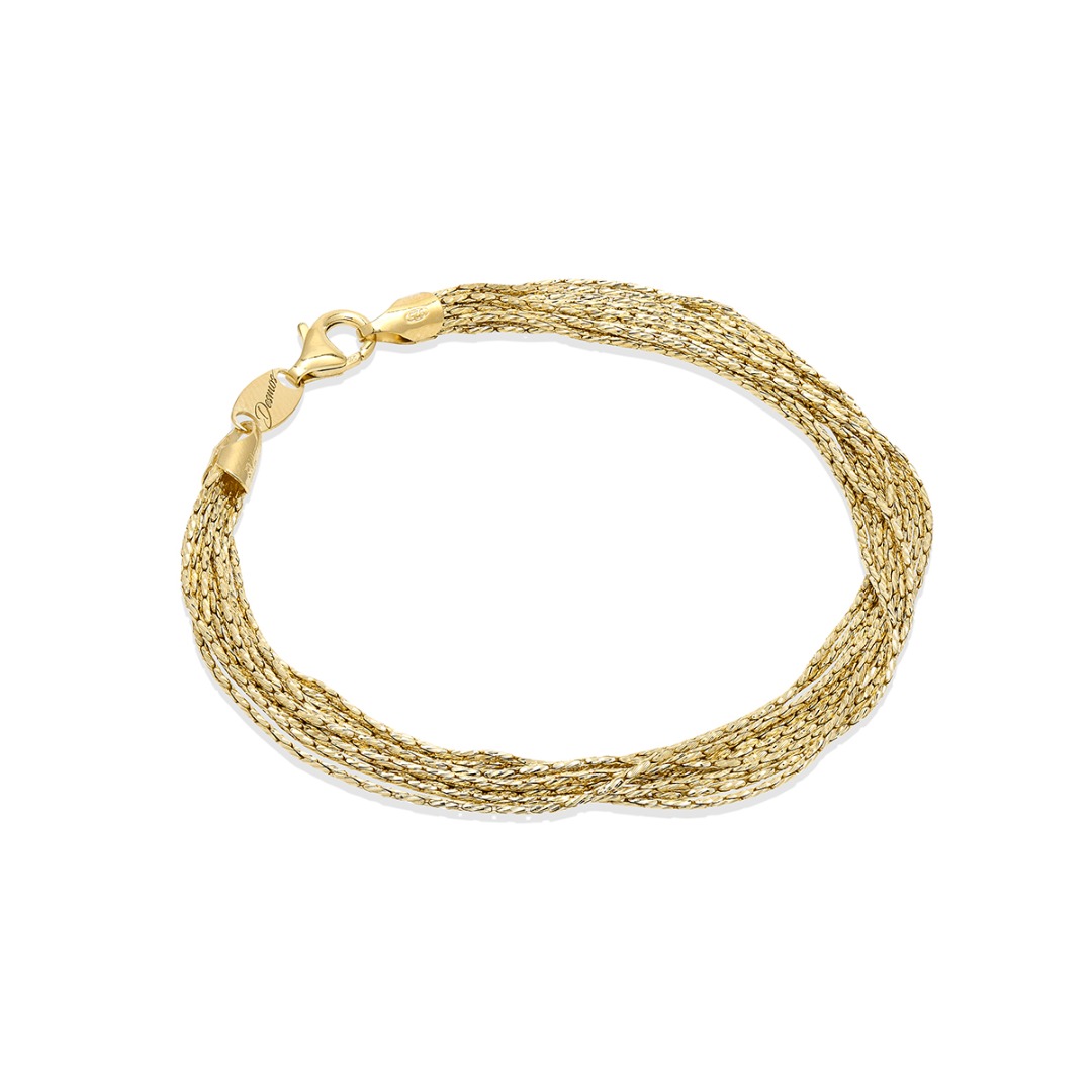 Desmos Bracelet Golden Filaments in Silver Length 16.5 cm