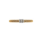 Fope Love Nest Collection Flex It Bracelet in Yellow Gold with Diamond Washers