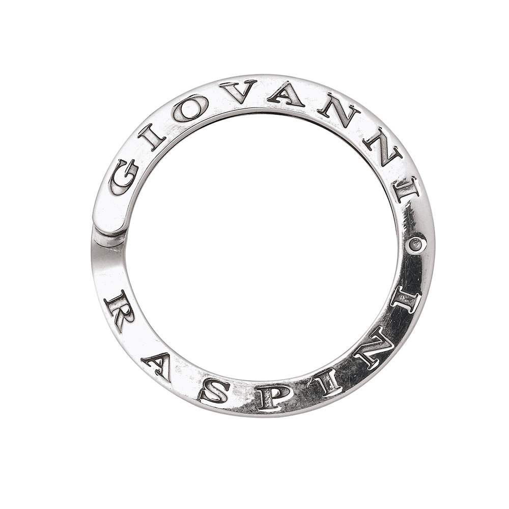 Giovanni Raspini Brisè Key Ring In 925 Sterling Silver Ø 26 MM.