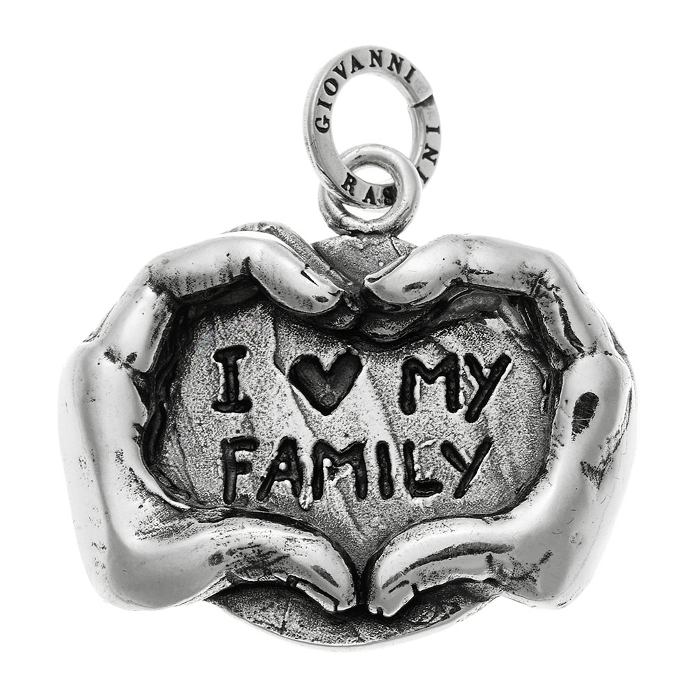 Charm I Love My Family in 925 Silver Giovanni Raspini