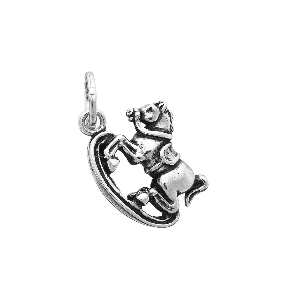 Giovanni Raspini Rocking Horse Charm in Silver Baby Collection