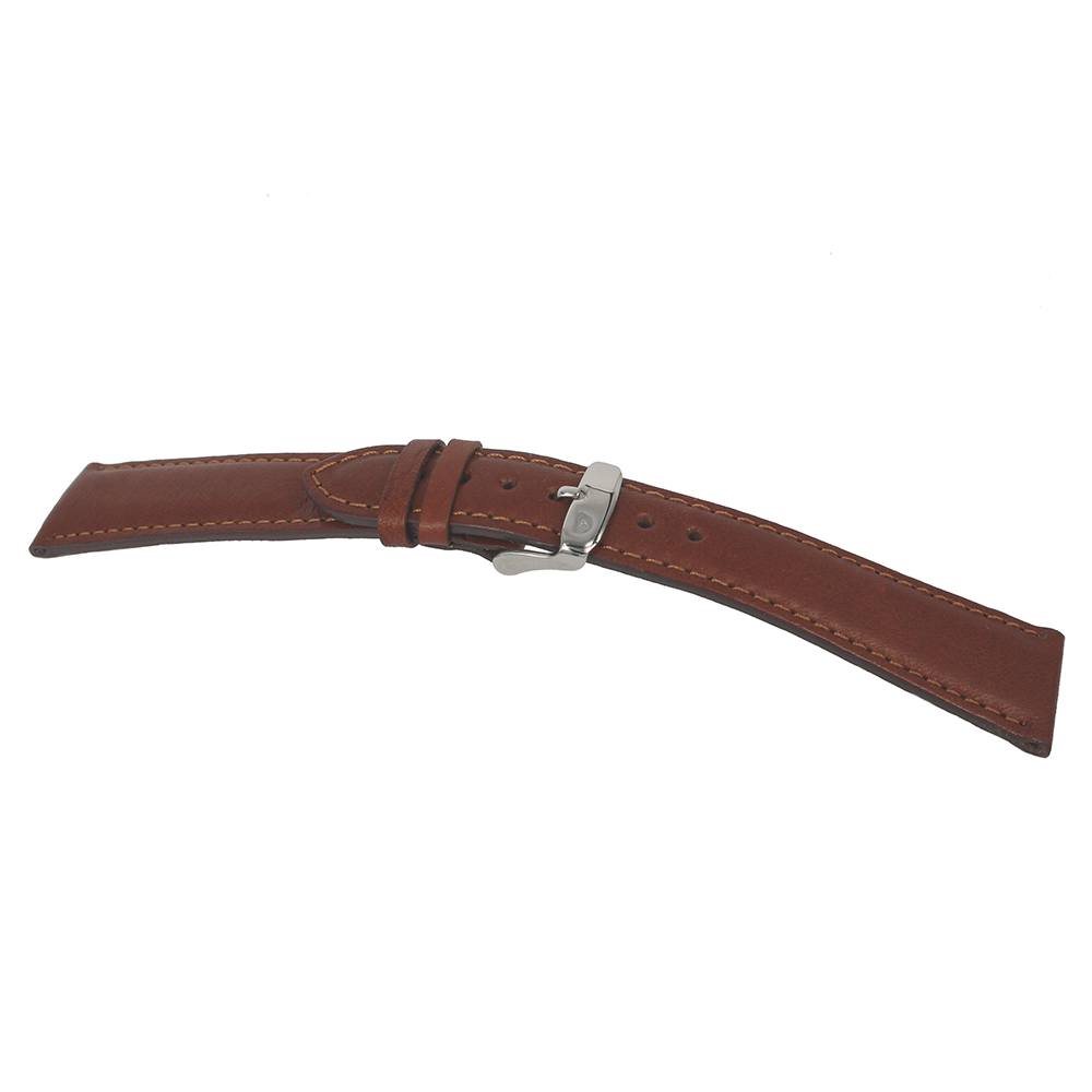 Extra Long Light Brown Leather Watch Strap Width MM. 22