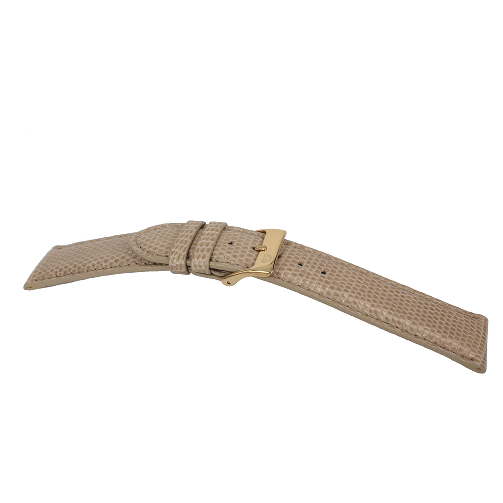 Lizard Leather Watch Strap Sand Color 20mm Bight Width