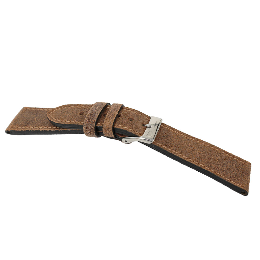 Brown Suede Leather Strap Loop Width 18 MM