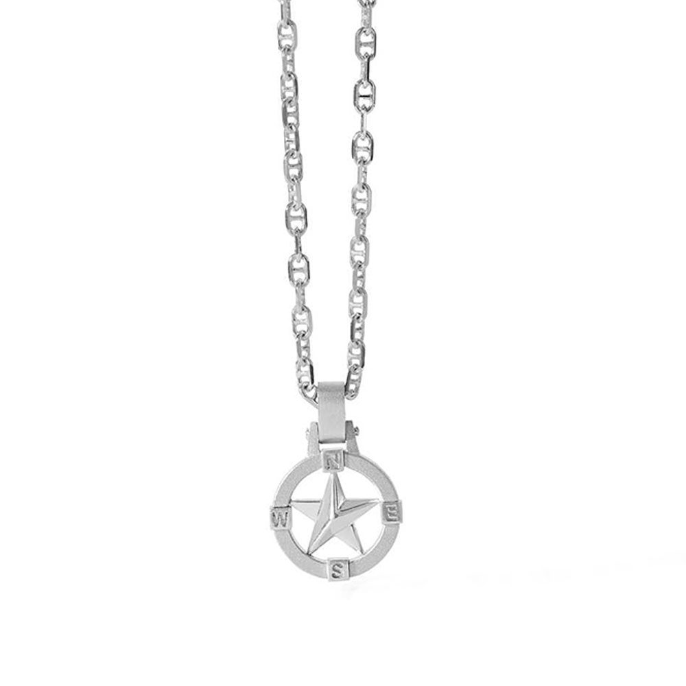 Comete Gioielli Man Necklace in 925 Silver Polar Star Collection