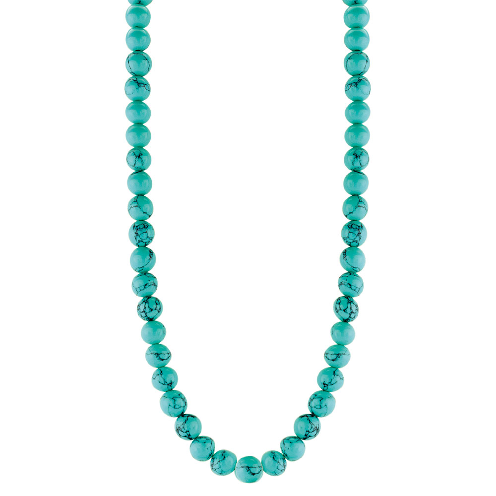 Turquoise Stone Woman Necklace by MM. 4 and 925 Silver Length cm. 48 Ti Sento Milano