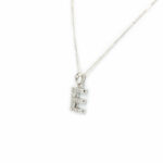 White Gold Necklace With Initial And Diamonds