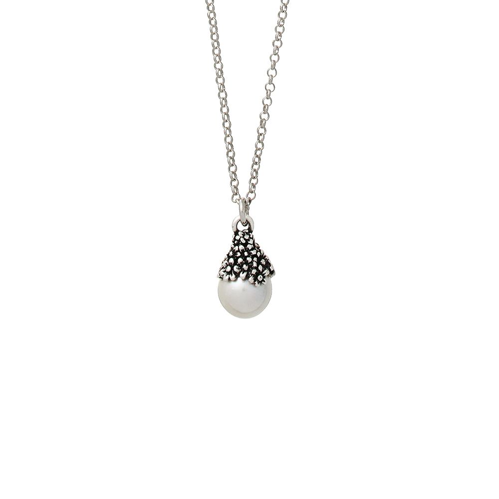Giovanni Raspini Daisies Pendant Necklace Drops Collection with Mabè Pearl