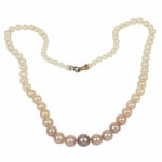Necklace of cultured freshwater pearls to scale from MM. 4.00 per MM. 8.00