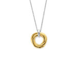Ti Sento Milano Gold Circle Necklace with Zircons