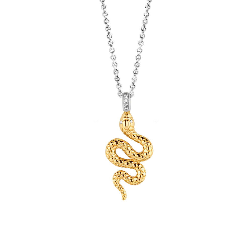 Ti Sento Milano Serpente Gold Zircon necklace