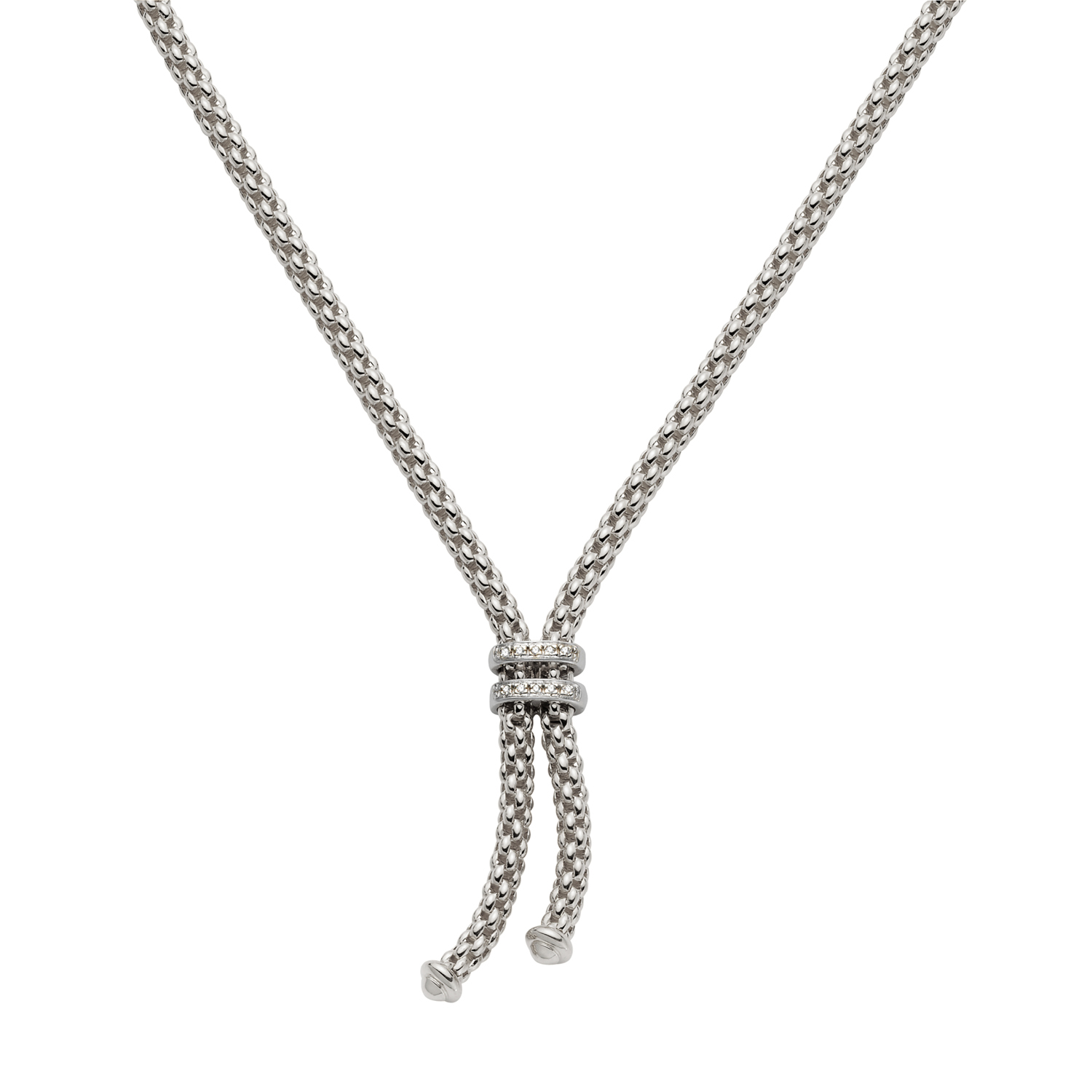 Fope Solo Collection Necklace in White Gold and Diamonds