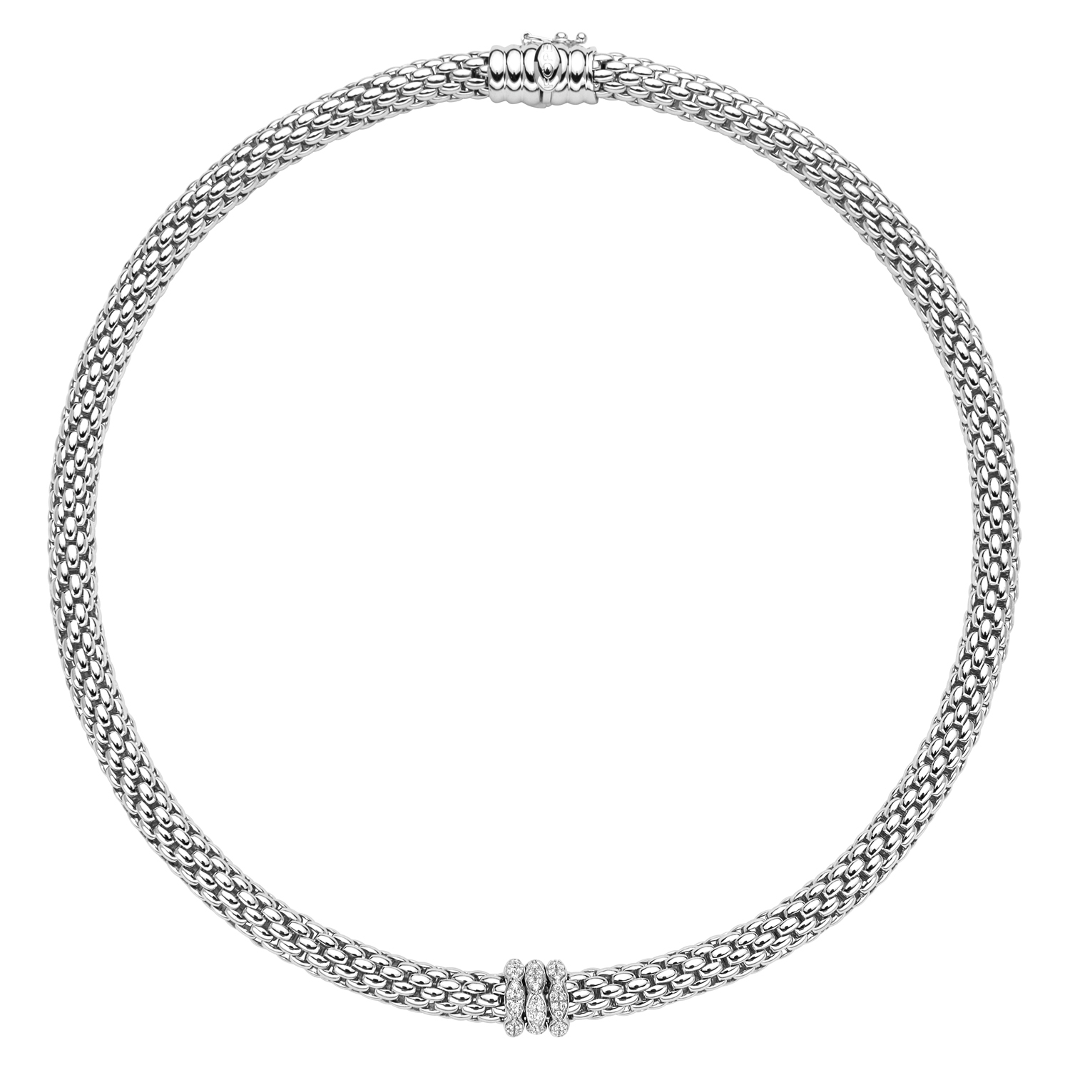 Fope Love Nest Collection Flex It Necklace in Gold and Diamonds