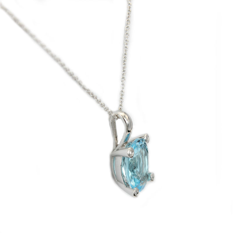 Bliss Gioielli Necklace In White Gold With Blue Topaz Pastels Collection