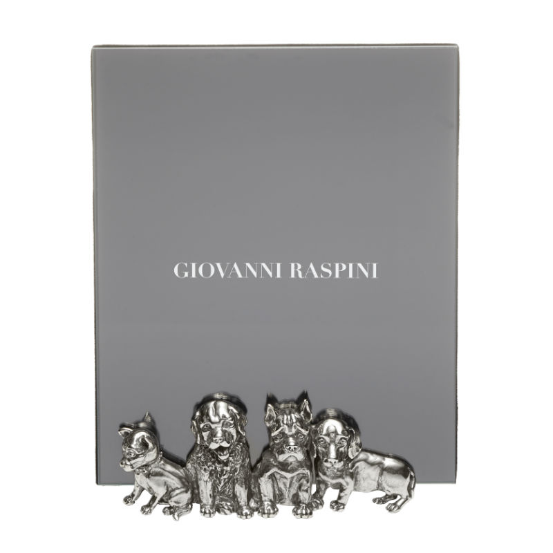 Giovanni Raspini Bronze White Dogs Picture Frame 16x20