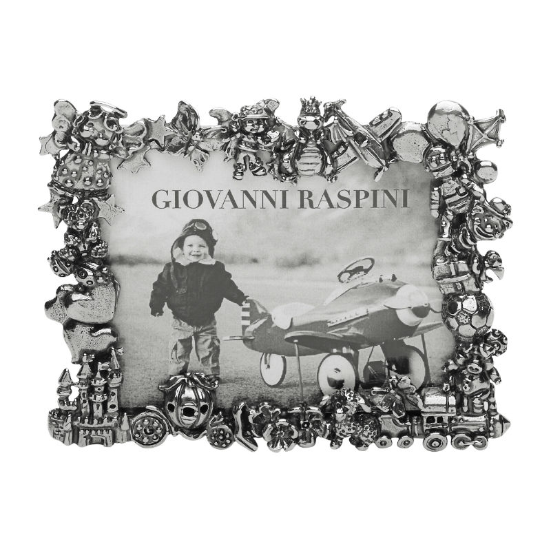 Giovanni Raspini Bronze White Toys Picture Frame 9x7