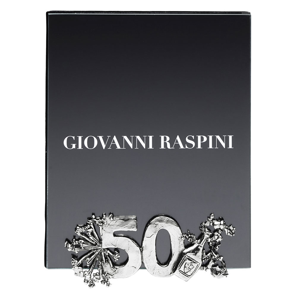 Giovanni Raspini 50 Years Bronze Frame White 12 x 15 cm