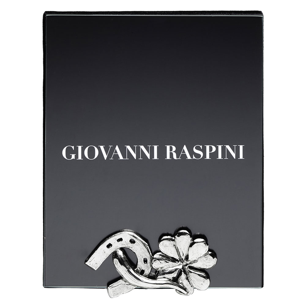 Giovanni Raspini White Bronze Frame with Amulets 12 x 15 cm