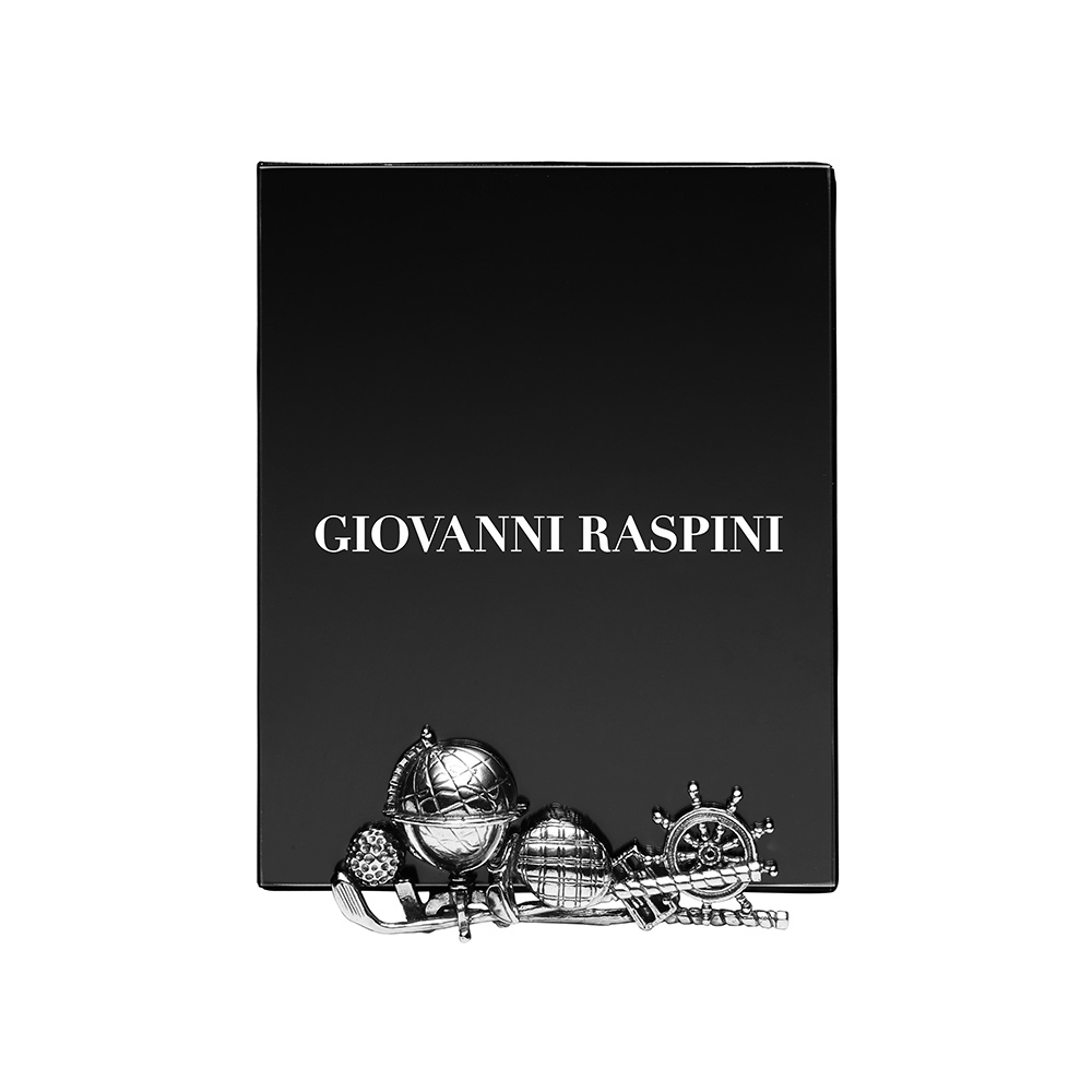 Giovanni Raspini Gentleman Small Bronze Frame White 12 x 15 cm