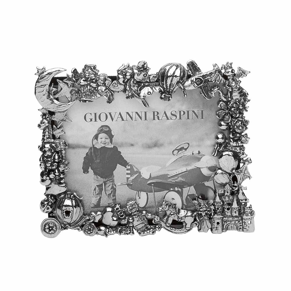 Giovanni Raspini Baby Frame in White Bronze 11.5 x 9 cm