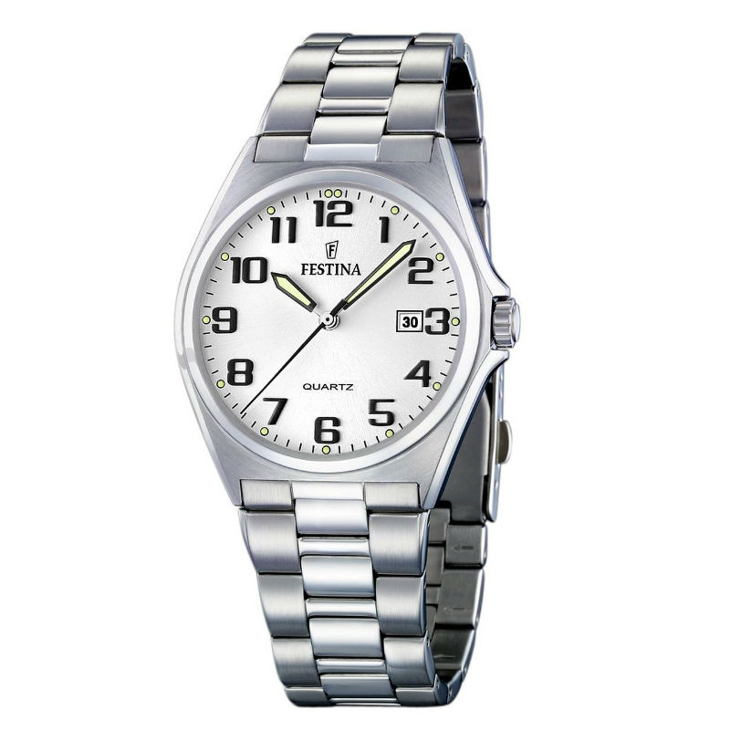 Festina Classic Man Watch In Steel With Silver Dial