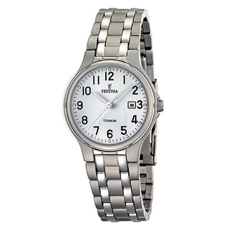 Festina Women's Titanium Watch With Silver Dial