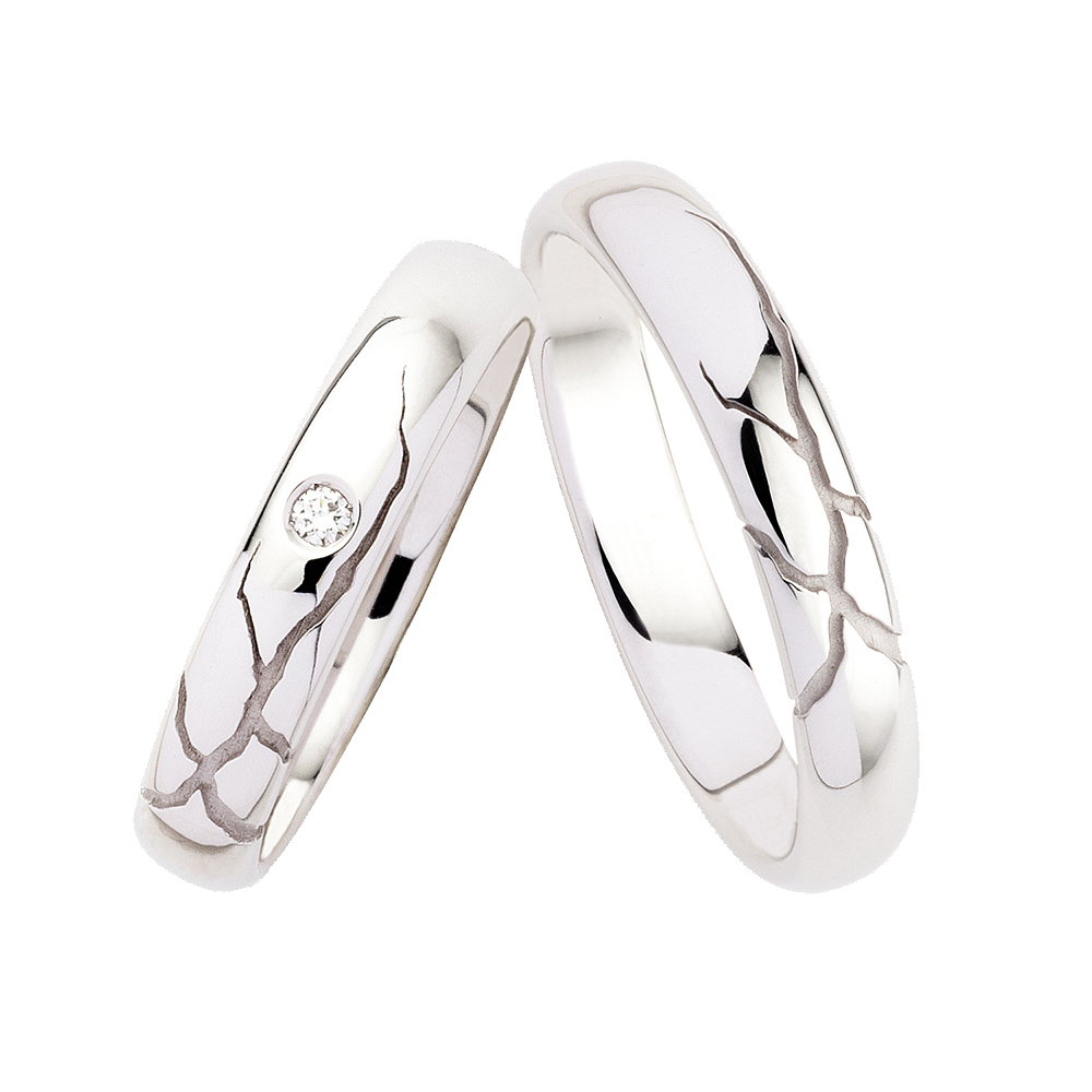 Polello Wedding Rings in White Gold and Diamond New Collection The Art Of Love