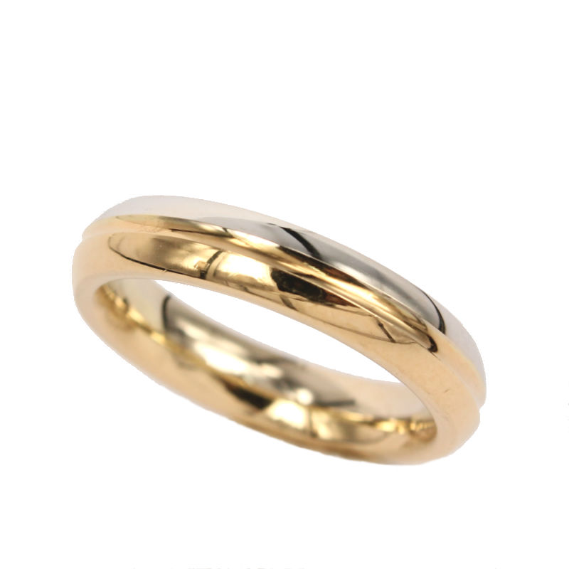 Unoaerre Wedding Band In White And Yellow Gold Eclipse Model Comfortable