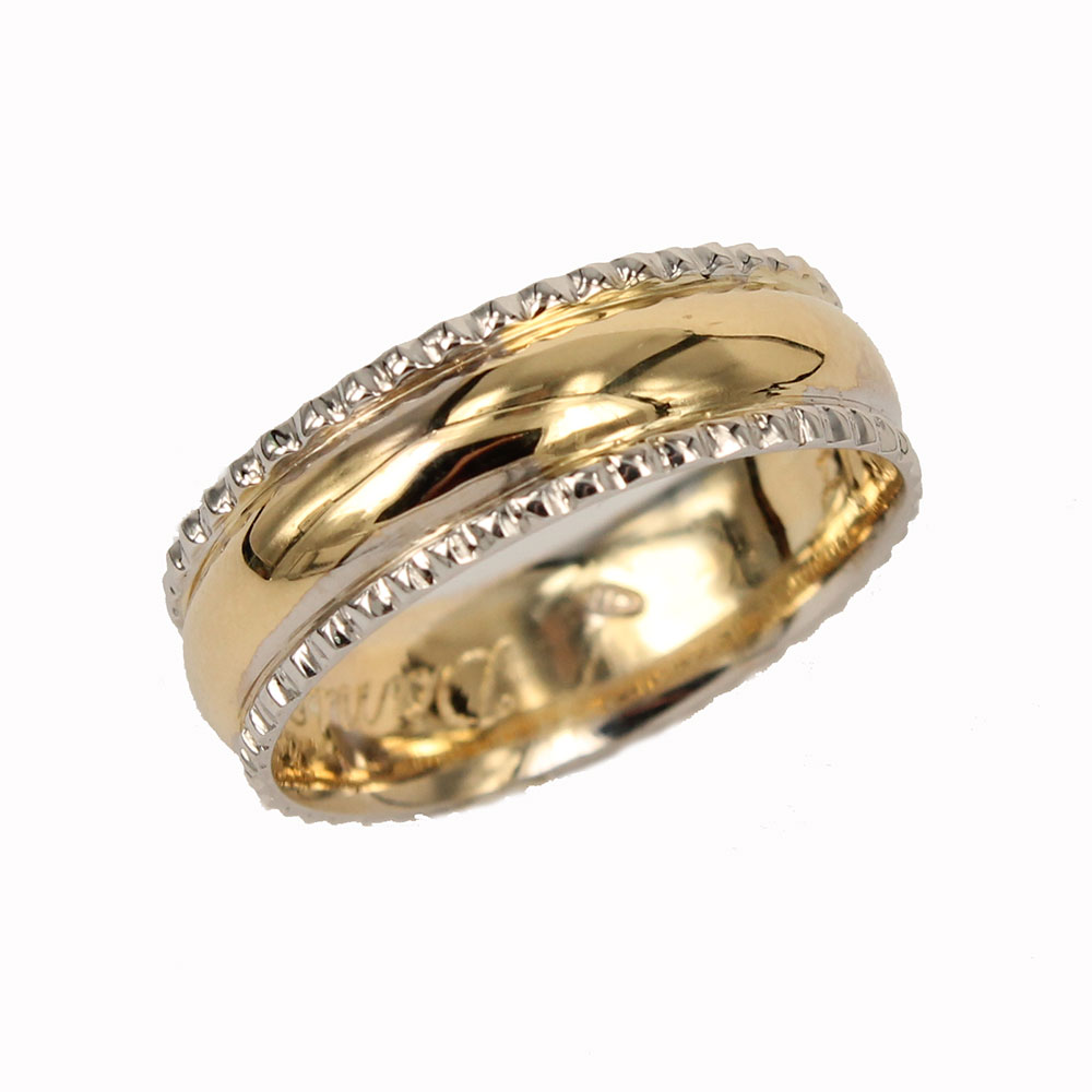 Wedding Ring Life Together Fabio Ferro Jewelry in Yellow and White Gold With Diamond
