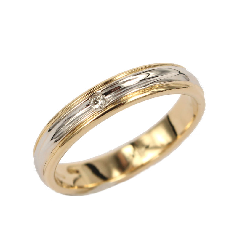 Wedding Ring in Yellow and White Gold Intesa Fabio Ferro Jewelry