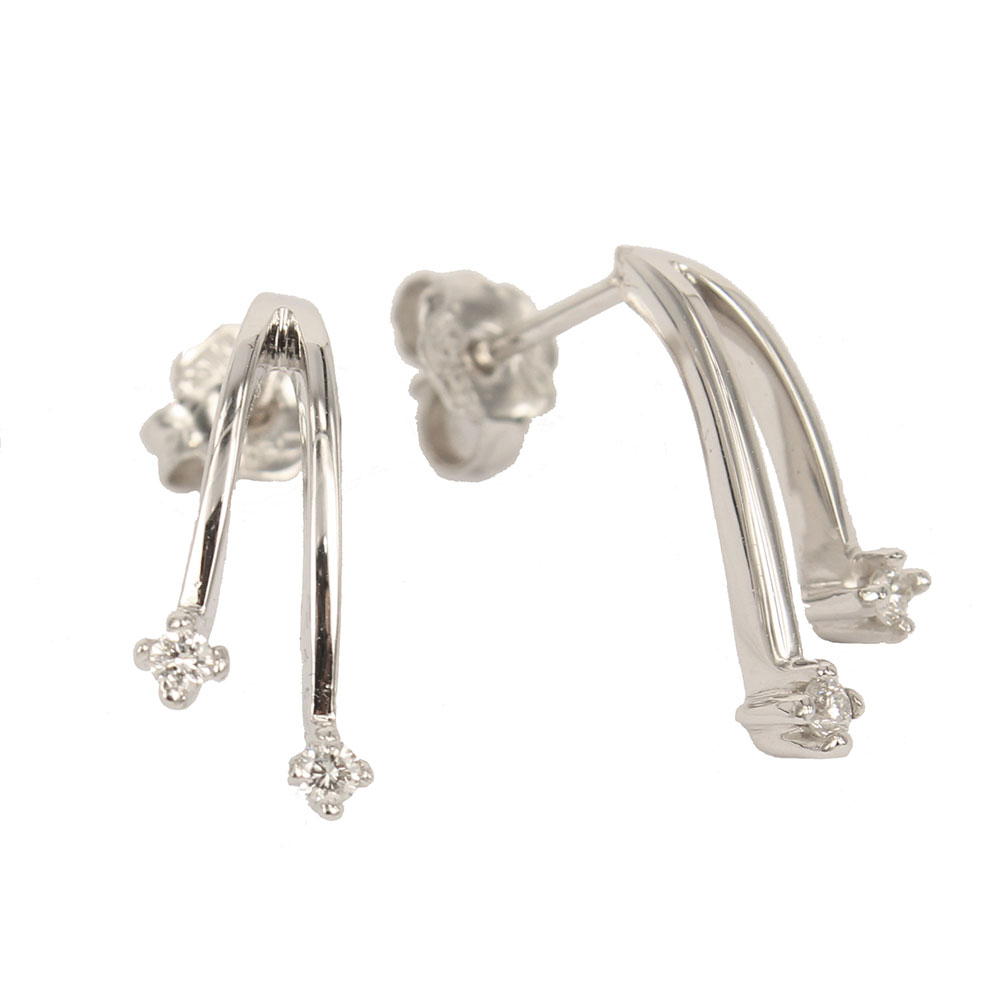 White Gold Earrings With Bliss Diamonds Diva Jewelry