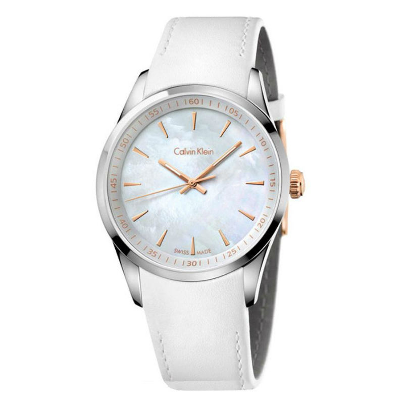 Calvin Klein Women's Bold Watch With White Mother of Pearl