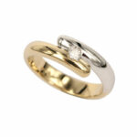 Pair of Wedding Rings In White and Yellow Gold Model We Fabio Ferro My jewels