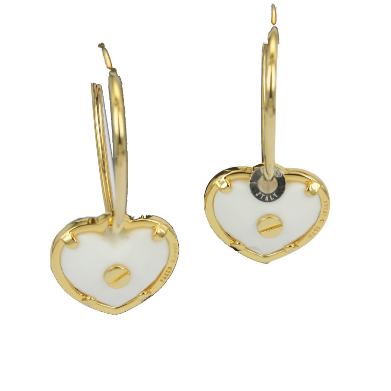 Agate Heart Facco Earrings