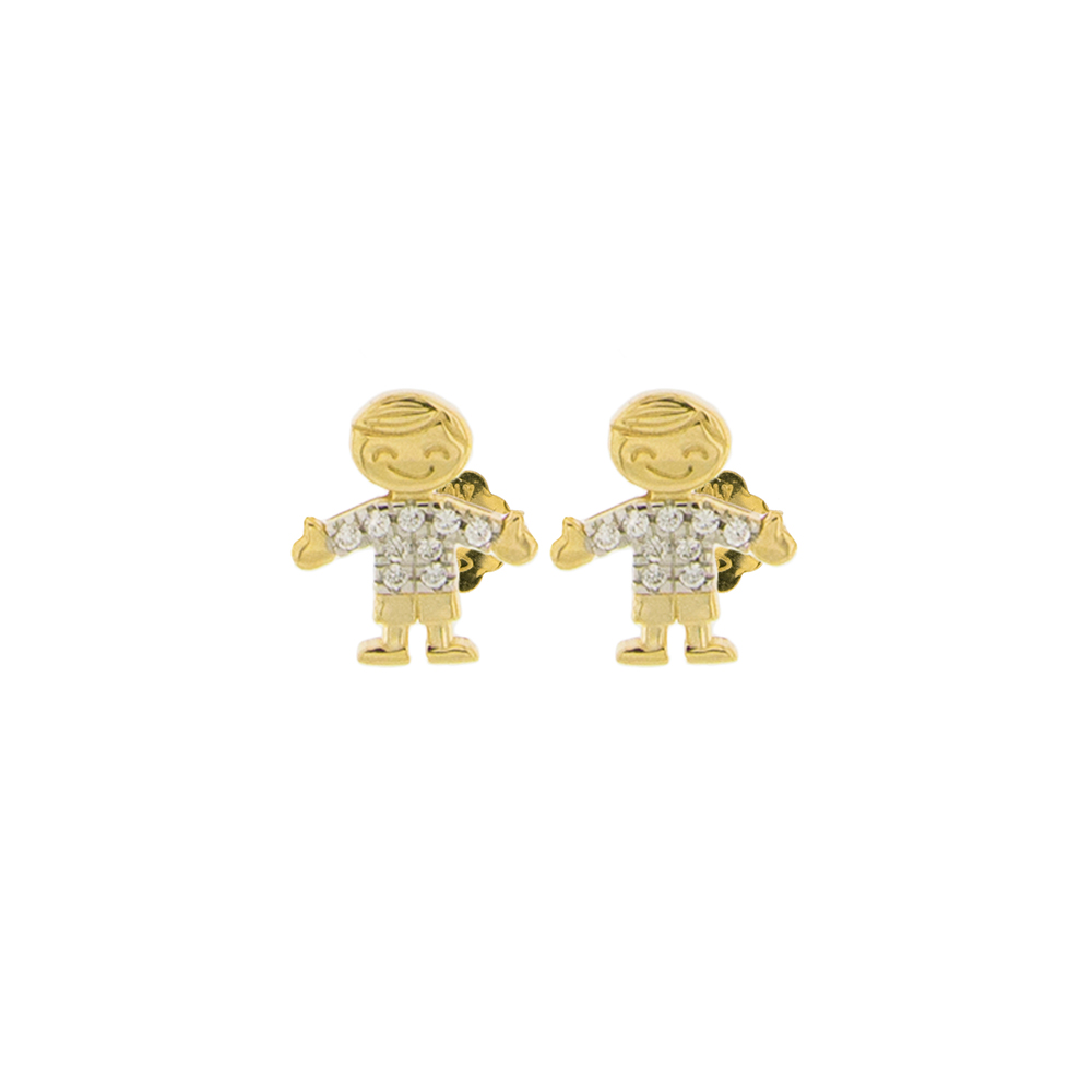 Rue des Mille Baby Fixed Yellow Lobe Earrings