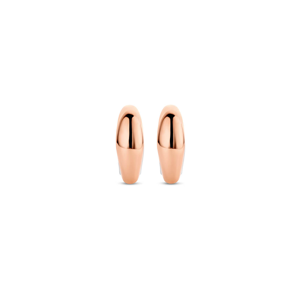 Ti Sento Milano Earrings Fixed Lobe in Rose Gold Plated Silver