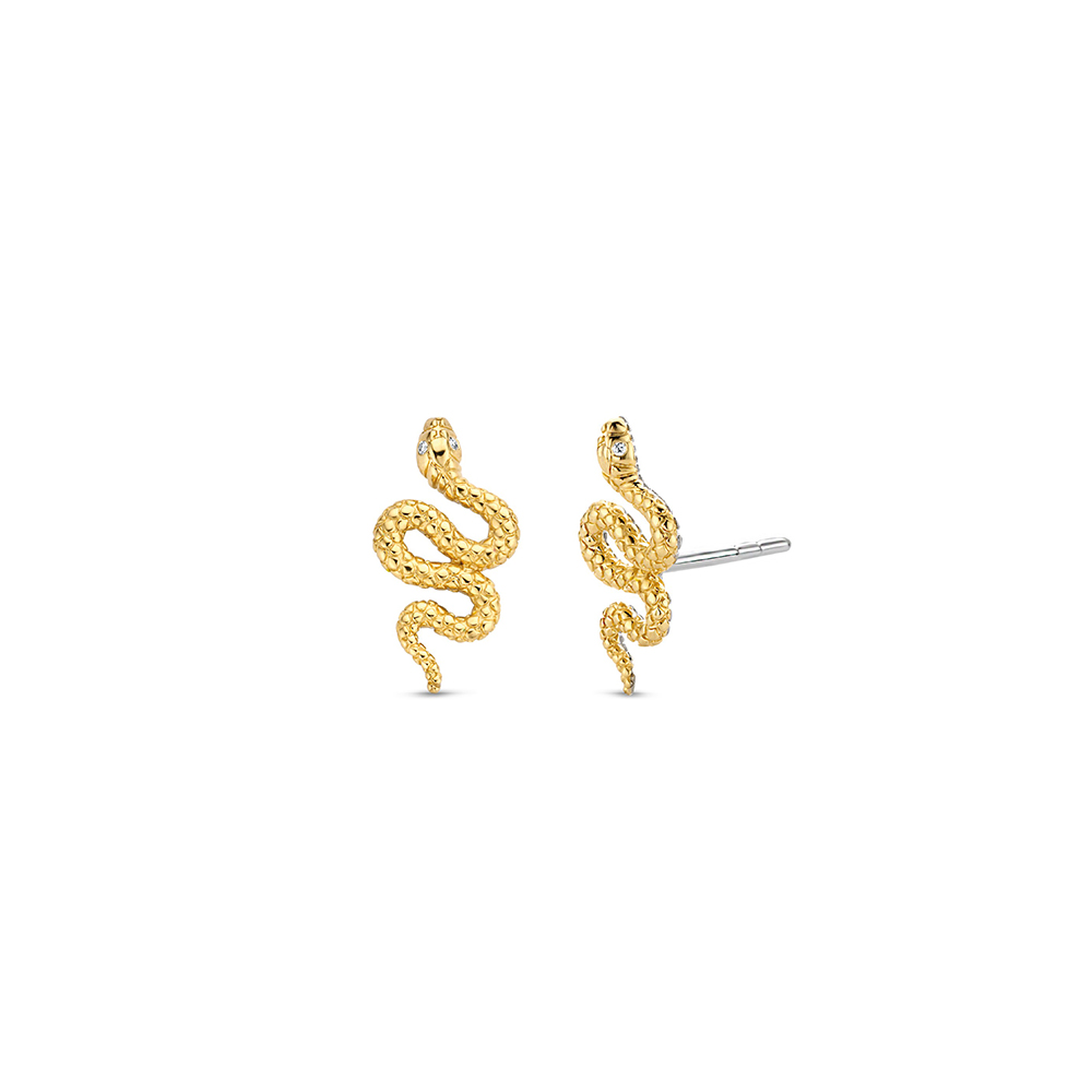Ti Sento Milano Golden Snake Earrings