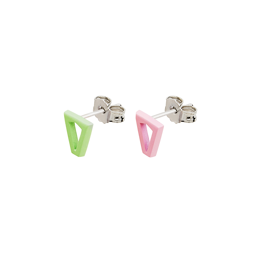 Valentina Ferragni Joy Baby Pink and Green Earrings